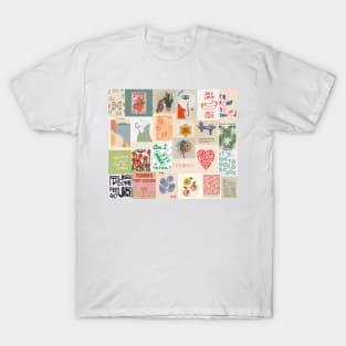 pastel poster prints collage T-Shirt